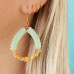 Acrylic Tube Twisted bead 33x8mm Transparent spectra yellow